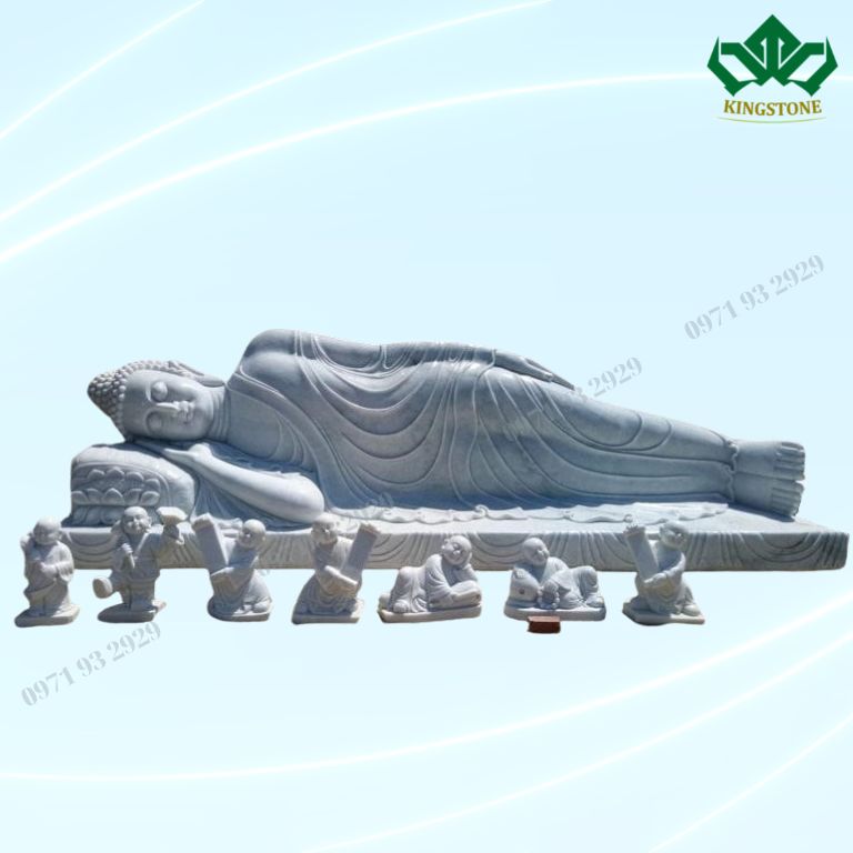 Tượng Phật niết bàn bằng đá 002