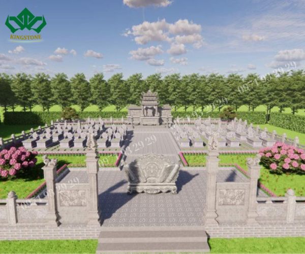 Bản vẽ thiết kế 3D Khu lăng mộ